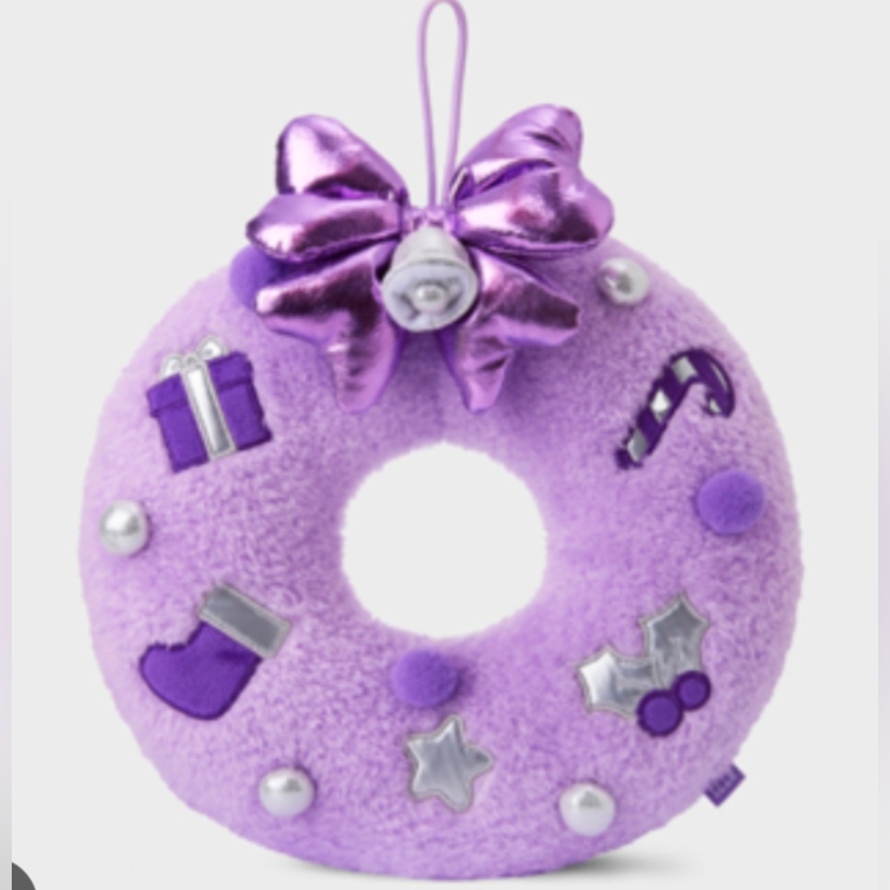 BTS BT21 Official Authentic Goods mini minini Holiday Reese Purple Ornament Doll
